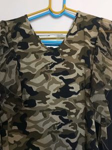Stylish Camo Top &amp; Pant Set