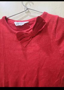 Red Dress with Bow Detail