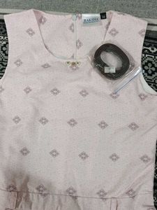 New Pink Frock AlongWith Long shrug &amp; Belt