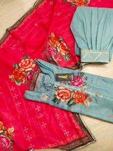 Partywear Afgani Kurta With Beautiful Duppata