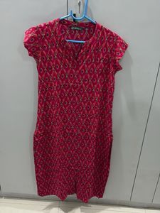 Pink Kurta With Beautiful Geometric Print
