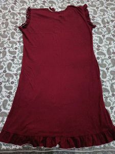 Burgundy Nightgown Dress