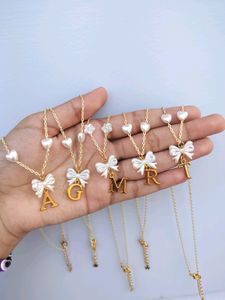 Coquette Initial Necklaces Chains ✨