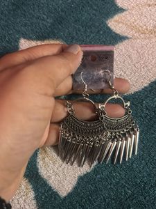 Silver Boho Dangle Earrings