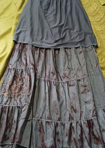 Shiny Tiered Skirt
