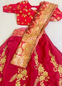 Red Embroidered Lehenga Choli