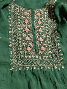 Green Kurti Set