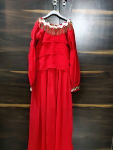 A-line Kurta Balloon Pattarn Sleeves