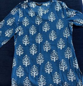 Blue Ethnic Short Kurti
