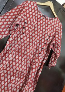 Rust Color Cotton Kurti For Girl Or Woman 42 Bust