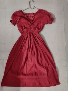 Mid Length A Line Dress.