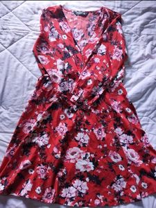 Floral Print Skater Dress by Draax Fashions