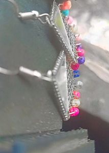 Colorful Beaded Dangle Earrings