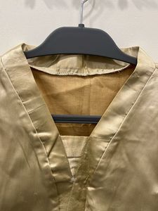 Gold Satin Puff Sleeve Top