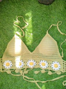 Crochet Daisy Bralette Top with Free Size