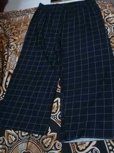 Checkered Wide Leg Pants