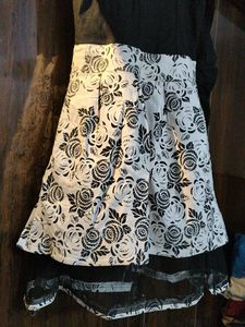 Black &amp; White Fit and Flare Dress