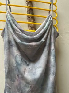 Tie-Dye Cowl Neck Dress