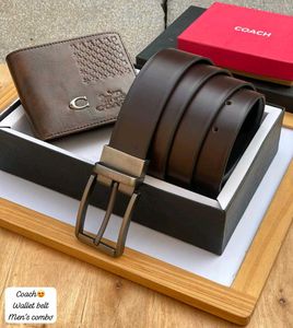 COACH MENS WALLET N BELT COMBO WD BOX