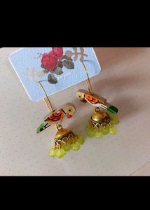 Beautiful Parrot Green Earring 🥳🎊✨