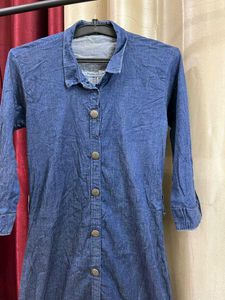 Denim Button-Down Dress