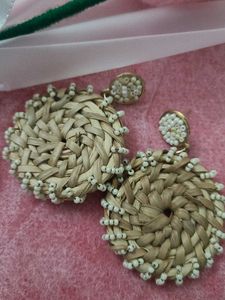 Earrings and Crochet Flower