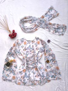 Fairy Corset Kurti With Scarf 🫶🏻