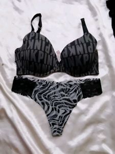 PINK Bra & Thong Set