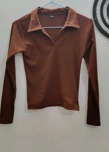 FULL SLEEVE BROWN TOP 🤎🤎