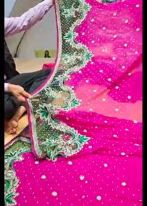 Heavy Stone Work Net Georgette Saree