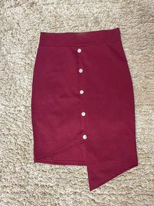 Chic Maroon Skirt