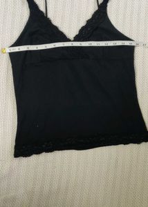 Black Lace Trim Cami