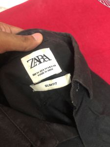 Zara Black Button-Down Shirt