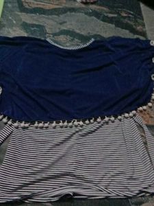 Striped Tunic with Floral Detail