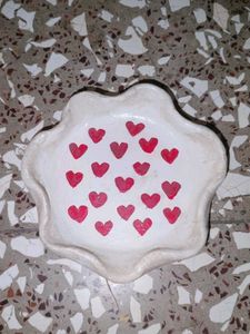 DIY Heart Decorated Decorative Plate