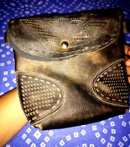 Mini Black Leather Purse And Hair Accessories Free