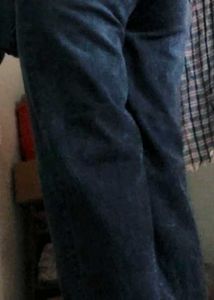 denim charcoal shade baggy jeans