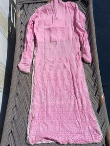 Baby Pink Heavy Kurti