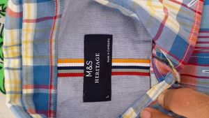 M&amp;S Plaid Button-Down Shirt