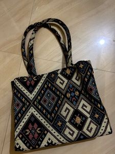 Woven Tapestry Tote Bag