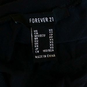 Forever 21 Black Corset T-Shirt