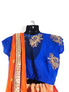 Multi Colour Emboridered Lehenga Choli Set(Women)