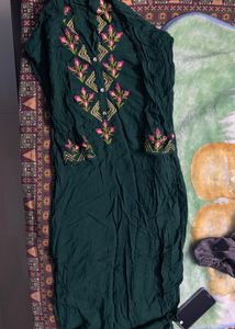 Green Kurti Set