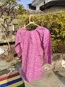 Purple Printed Kurti