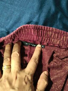 Patterned Wide Leg Pants