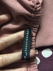 Elegant Dusty Pink Overlap Front Slit Maxi Dress