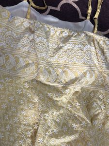 Yellow Chikankari Padded Peplum Top