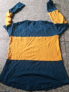 Mustard Yellow With Dark Green T Shirt