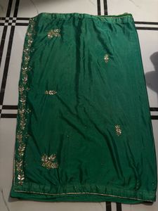 Embroidered Green Ethnic Skirt