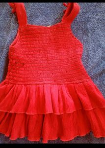 Red Ruffle Top &amp; Shorts Set